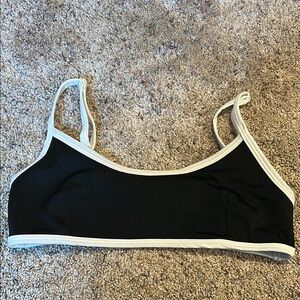 Adanola Black and White bathing suit top